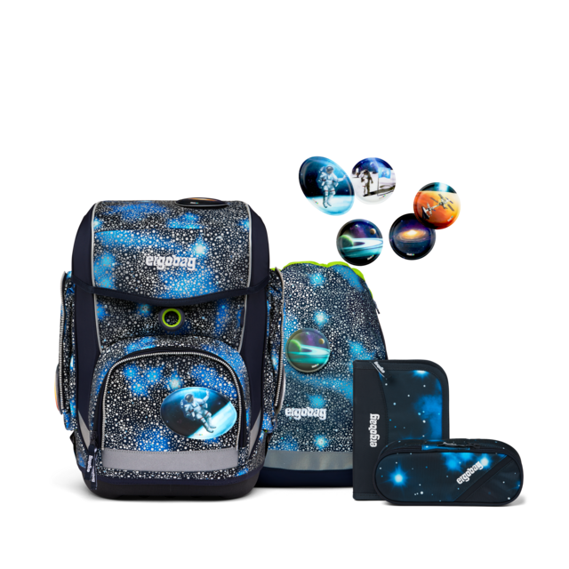 Ergobag Cubo 5-tlg. Set Bär Anhalter Super Reflex Glow Edition