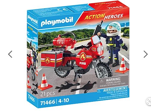 PLAYMOBIL Feuerwehrmotorrad am Unfallort 71466