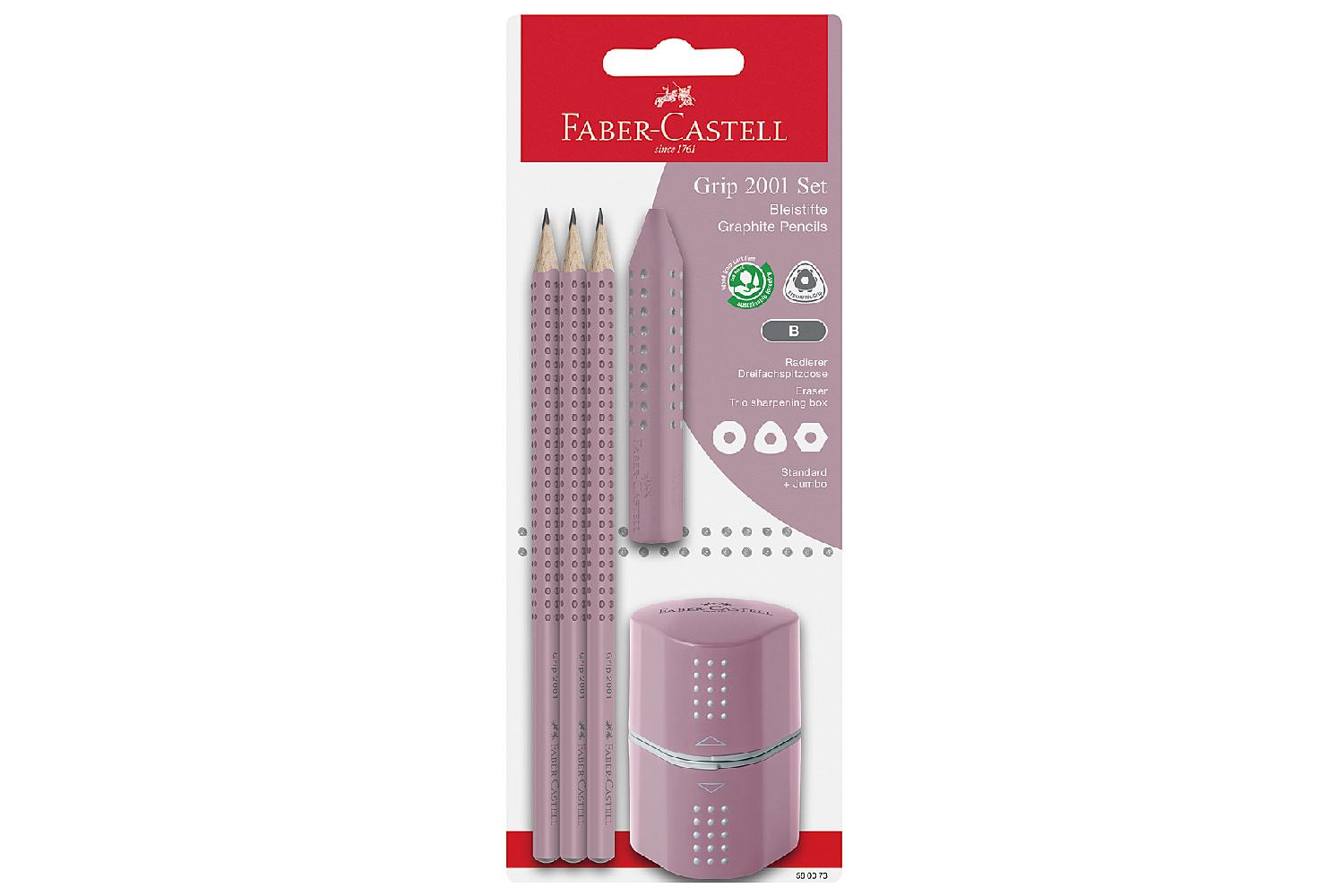 FABER CASTELL Grip 2001 Set rose