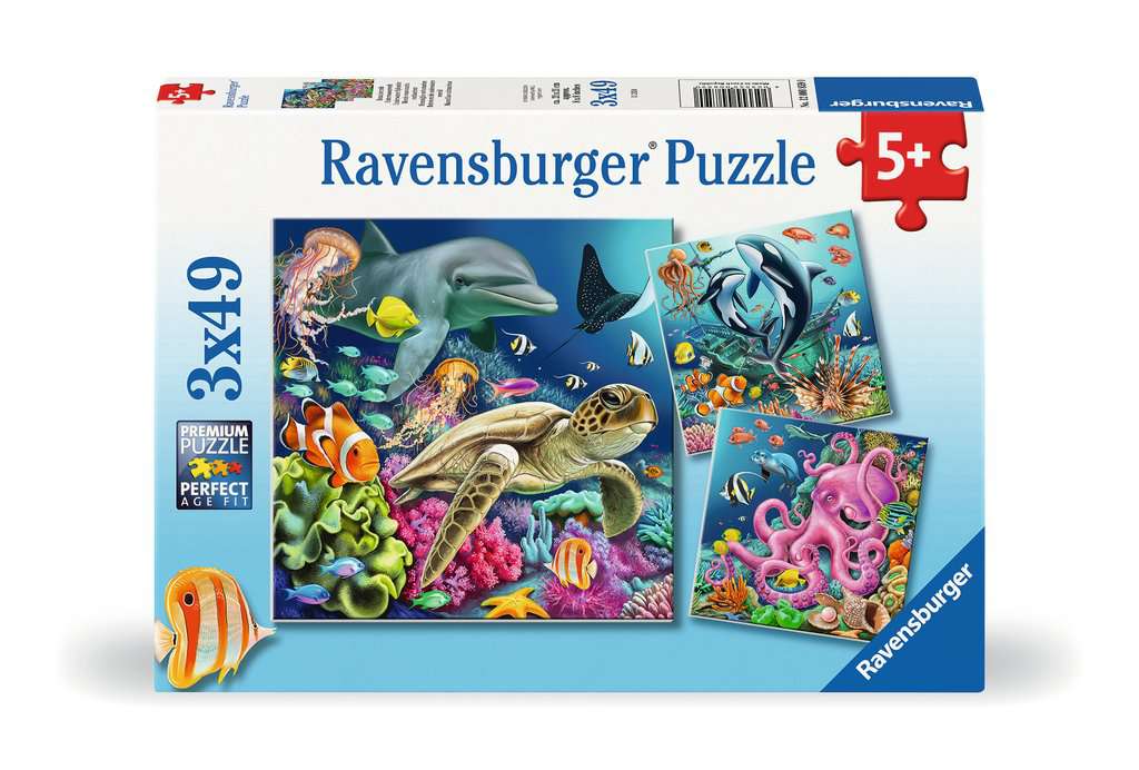 Ravensburger Puzzle 3x49 Teile Bezaubernde Unterwasserwelt 00.859