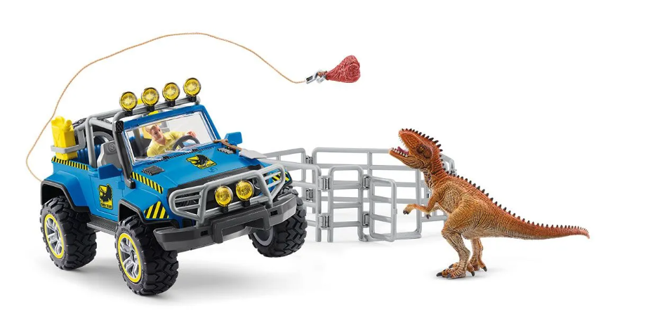 Schleich Dinosaurs Geländewagen mit Dino-Aussenposten 41464