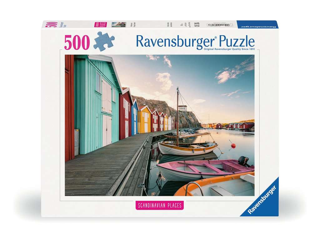 Ravensburger Puzzle 500 Teile Bootshaus in Smögen, Schweden 00.847