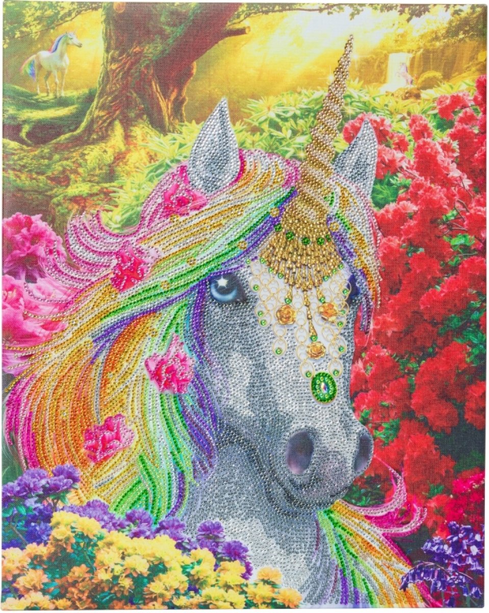 Crystal Art Einhornwald 40 x 50cm