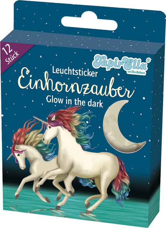 TAPIRELLA® Leuchtsticker Glow in the Dark Einhornzauber