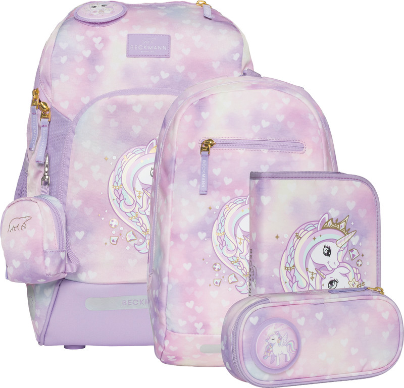 Beckmann Rucksack-Set Air FLX Unicorn Princess Purple