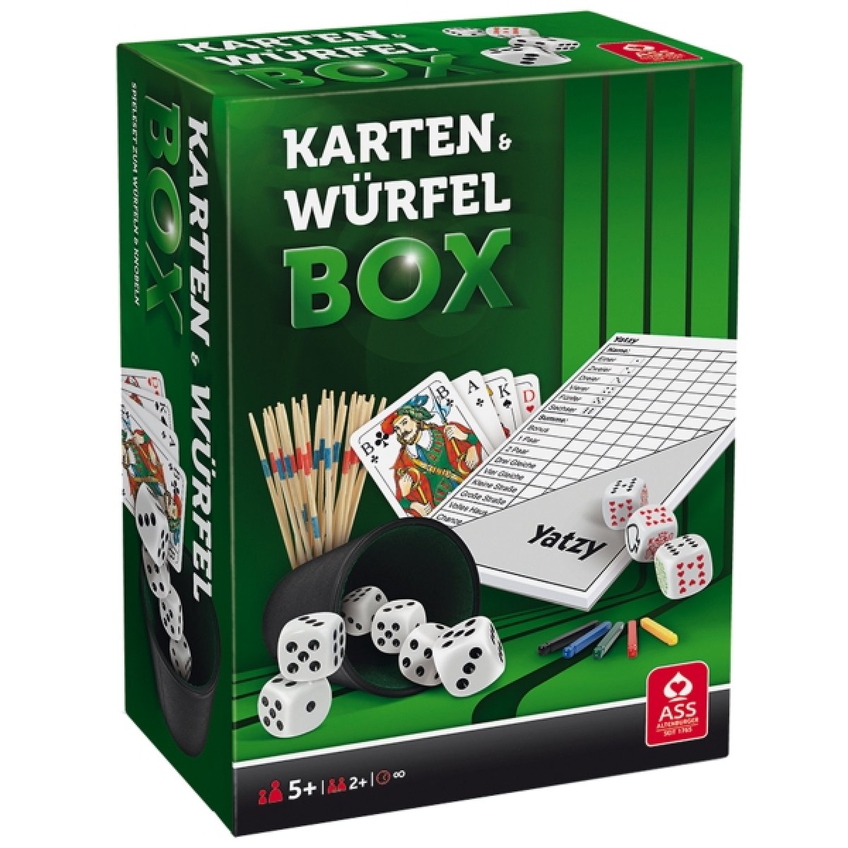 ASS Karten Würfel Box