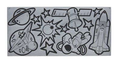 Ergobag Reflexie-Sticker Weltall silber