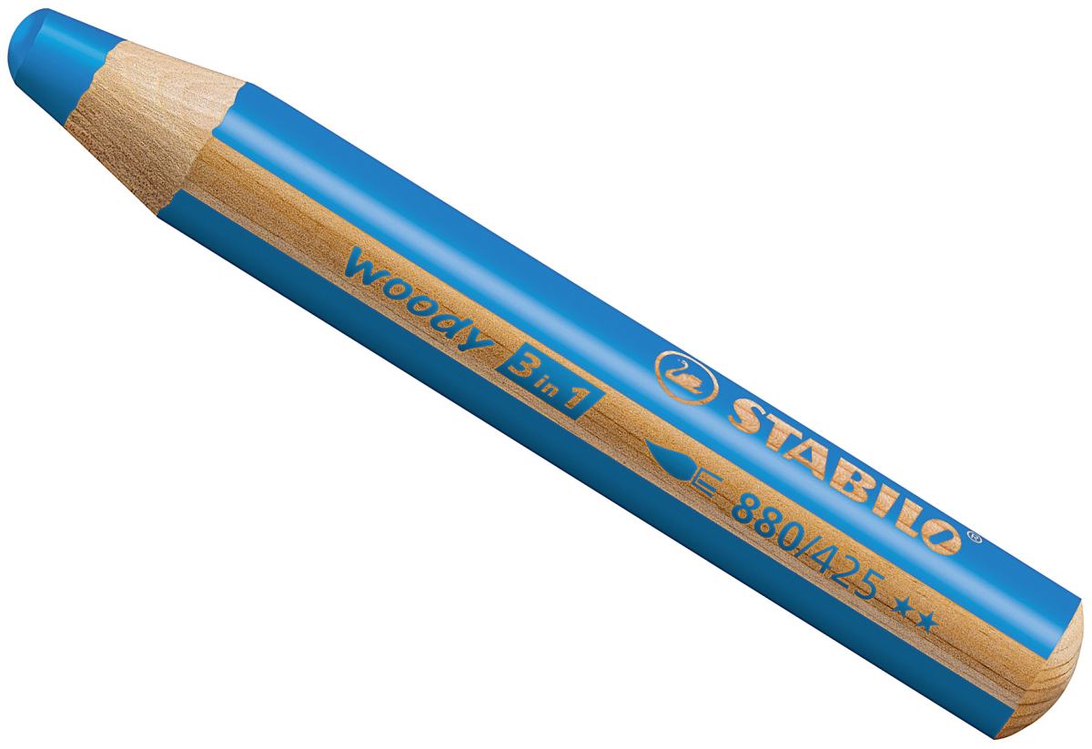 Stabilo Woody 3in1 Malstift mittelblau