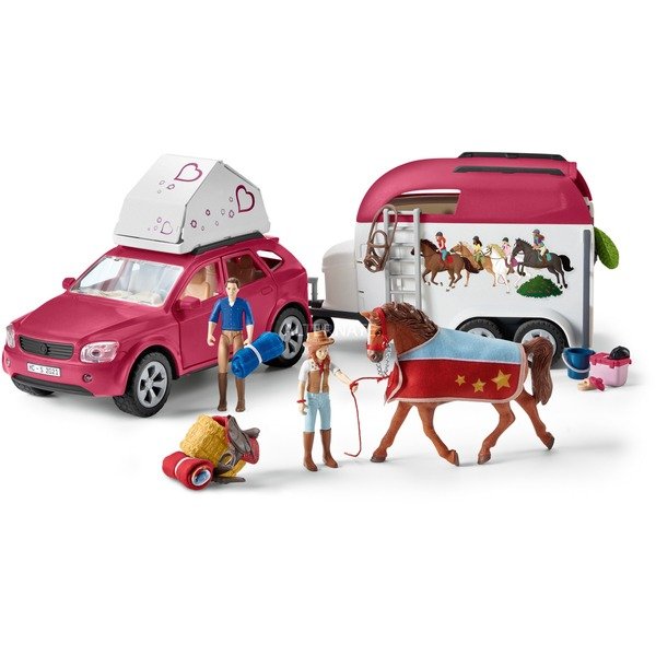 SCHLEICH Horse Club Abenteuer mit Auto und Pferdeanhänger 42535