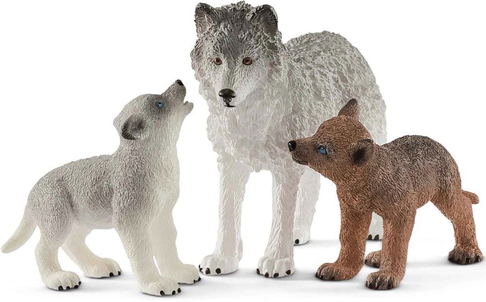 Schleich Wild Life Wolfsmutter mit Welpen 42472