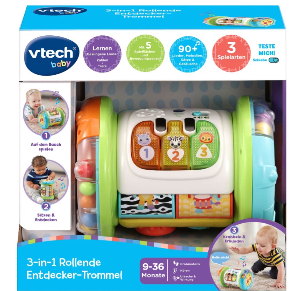 Vtech 3-in-1 Rollende Entdecker-Trommel