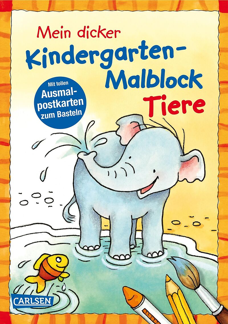 Mein dicker Kindergarten Malblock Tiere