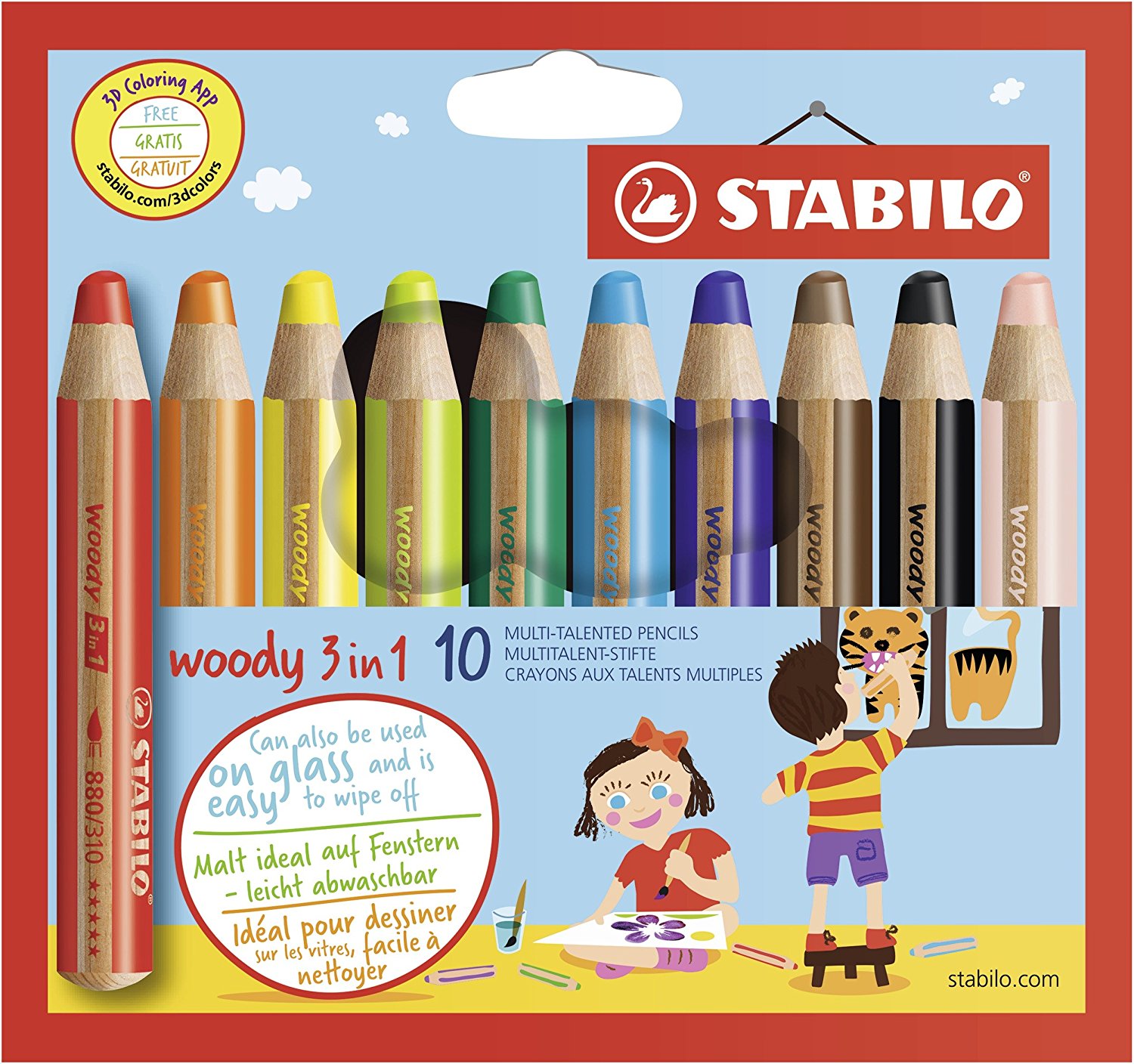 Stabilo Buntstift woody 3 in 1