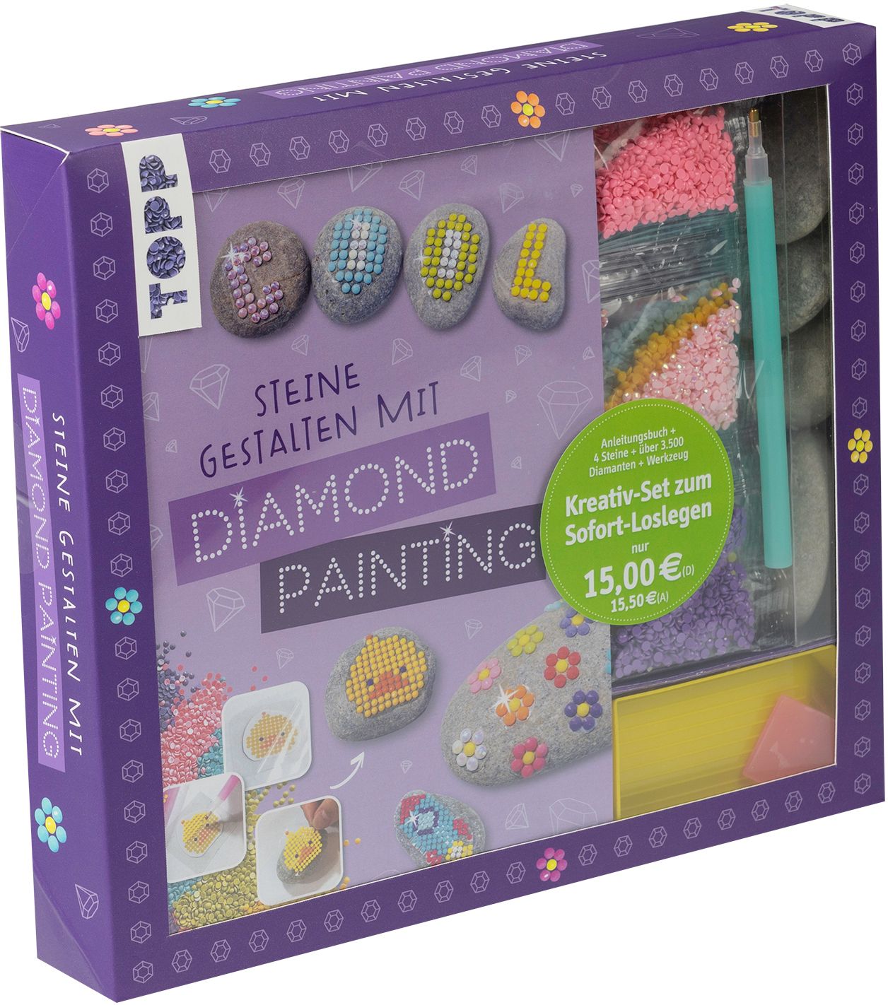 Kreativ-Set Steine gestalten mit Diamond Painting