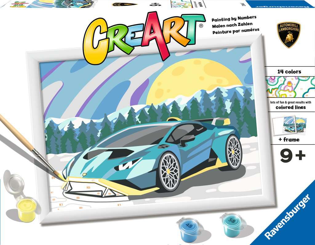 Creart Blue Lamborghini 24x18cm 23.664