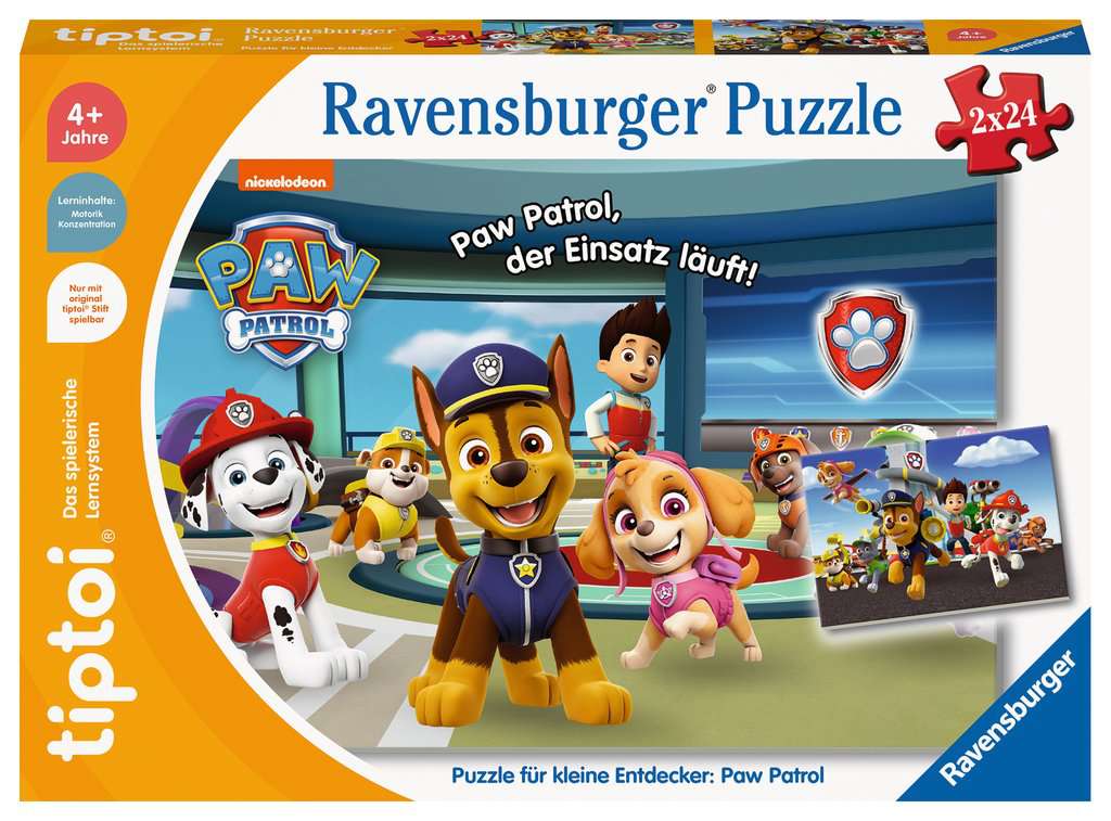 Tiptoi Puzzle für kleine Entdecker: Paw Patrol 2x24 00.135