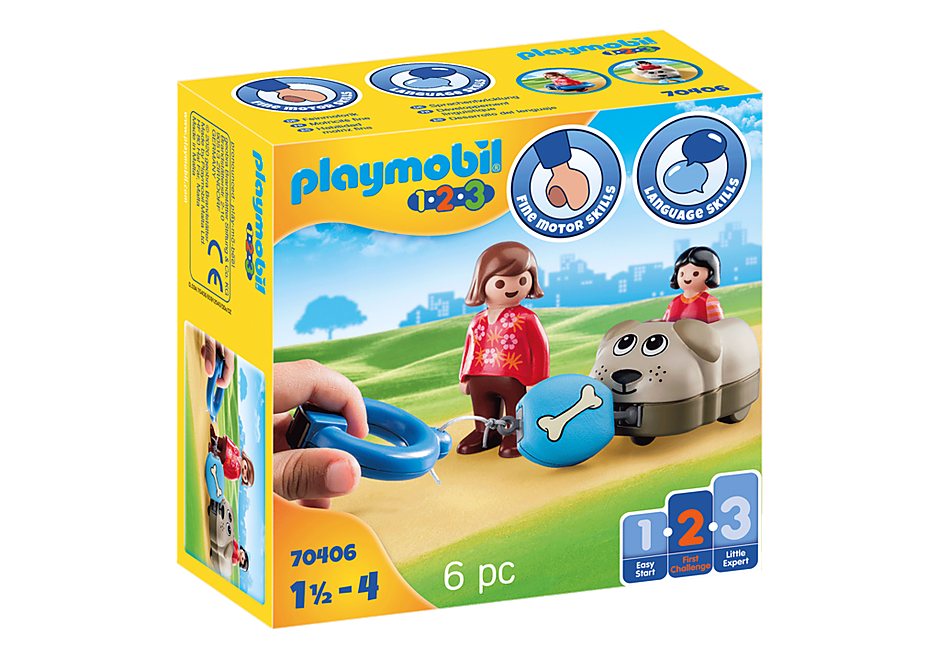 PLAYMOBIL  1 2 3 Mein Schiebehund 70406