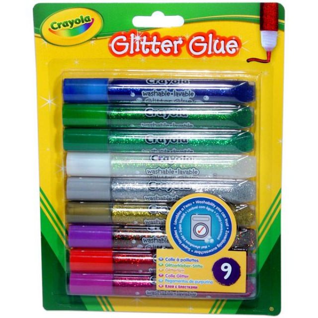 9 Glitzer Kleberstifte von Crayola