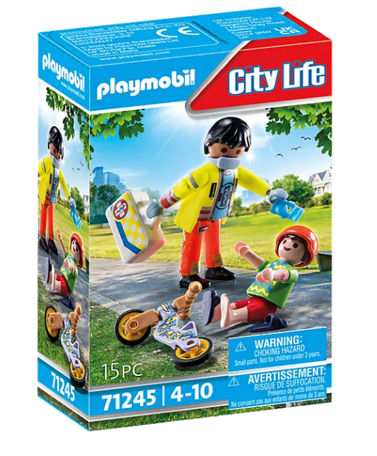 PLAYMOBIL City Life Sanitäter mit Patient 71245