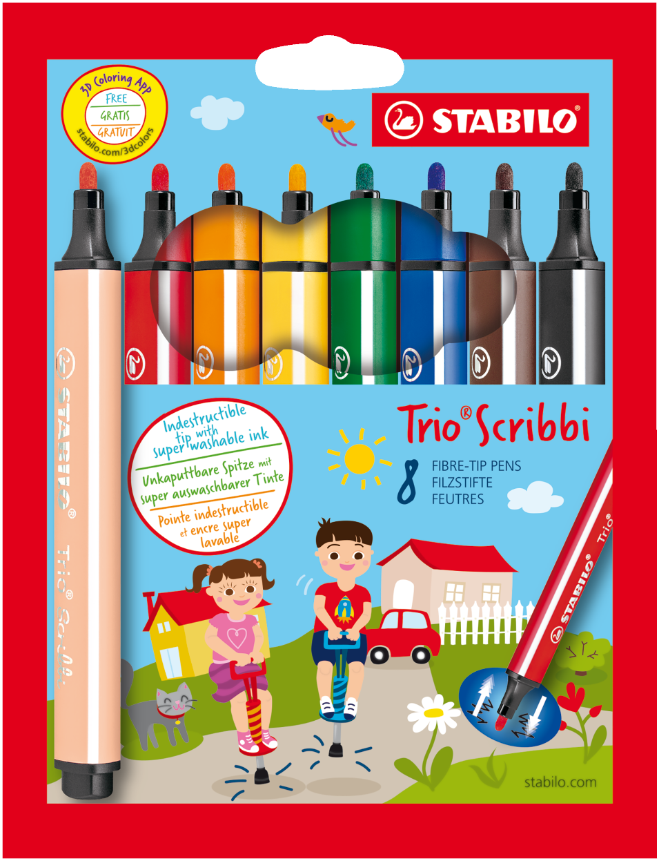 Stabilo Trio Scribbi 8er Etui