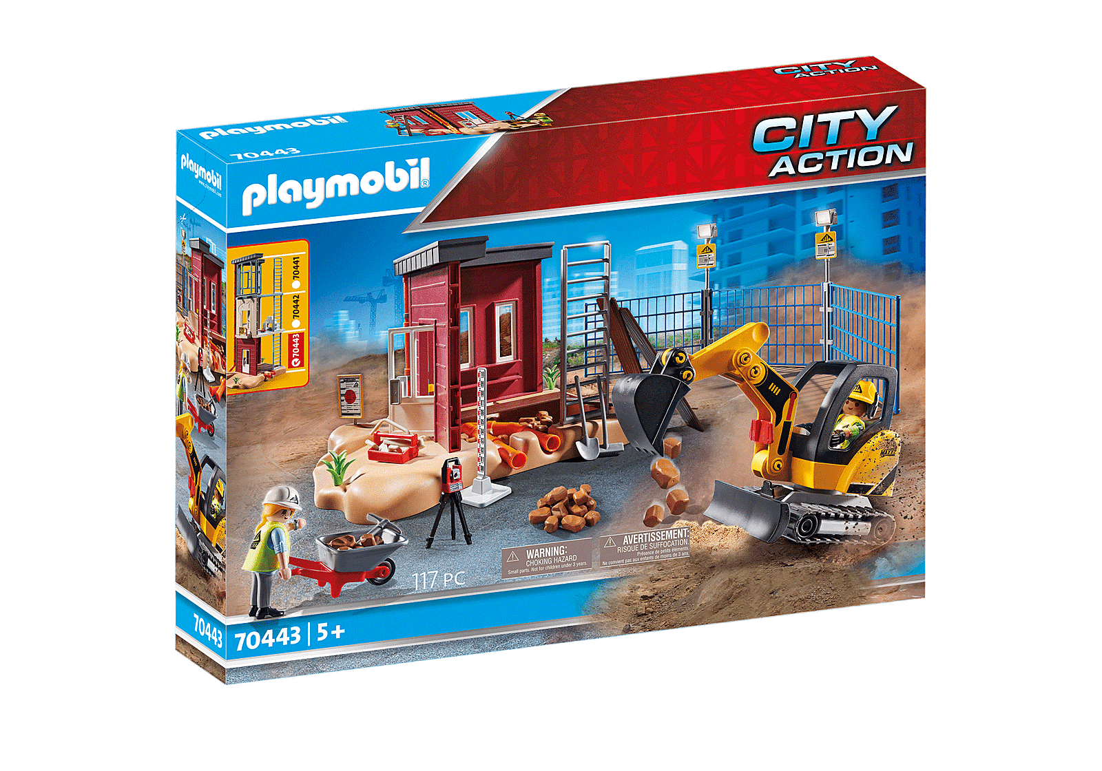 PLAYMOBIL Minibagger mit Bauteil 70443