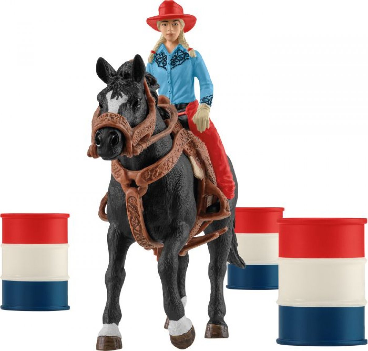 Schleich Farm World Barrel Racing mit Cowgirl 42576