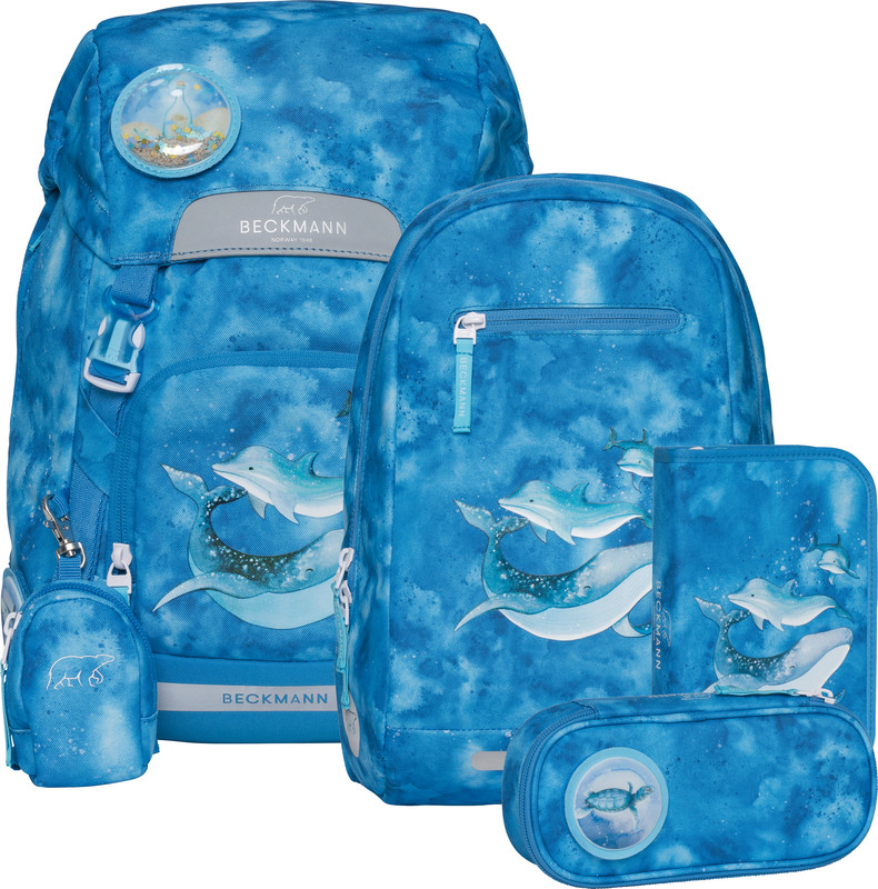 Beckmann Schulrucksack Classic 6-teiliges Set, Ocean