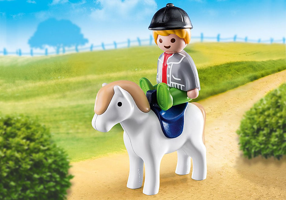 PLAYMOBIL  1 2 3 Junge mit Pony 70410