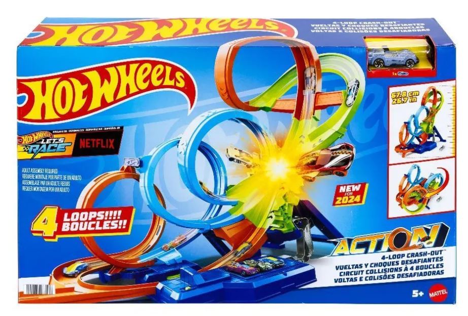 Hot Wheels Action 4 Loopings Crash Gefahr