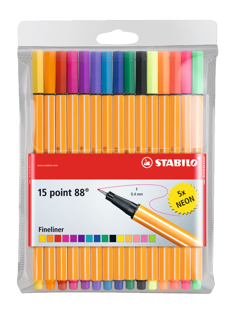 Stabilo point 88 15er Etui (inkl. Neon)