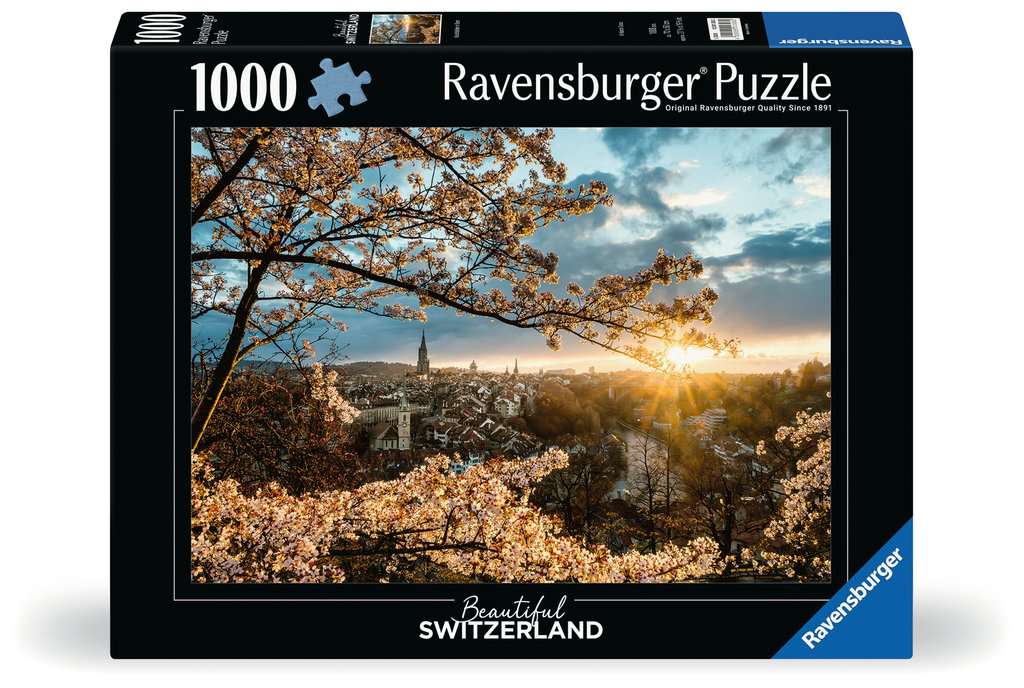 Ravensburger Puzzle 1000 Teile Beautiful Switzerland Kirschblüten in Bern 01.308