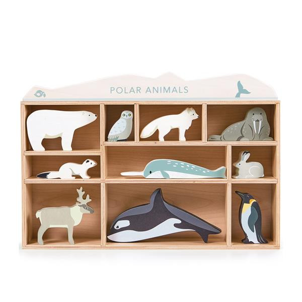 Tender Leaf Toys Holz-Display mit Polartieren