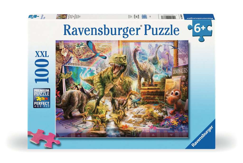 Ravensburger Puzzle 100 Teile Dinos im Kinderzimmer 00.863