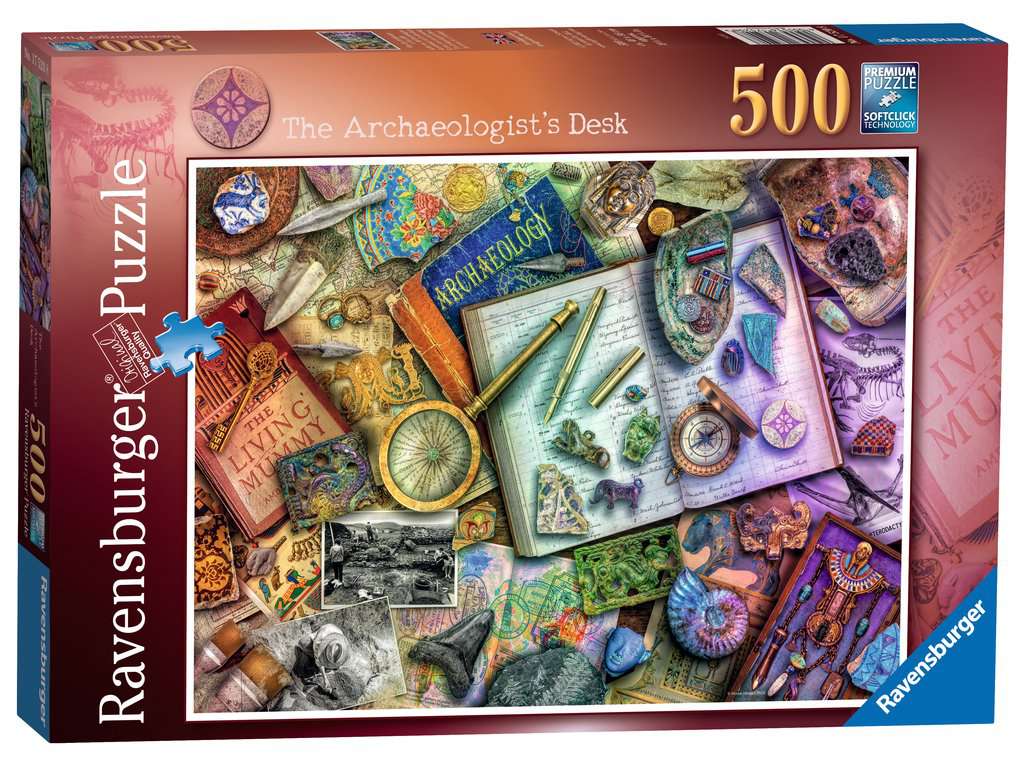 Ravensburger Puzzle 500 Teile Schreibtisch des Archäologen 17.520