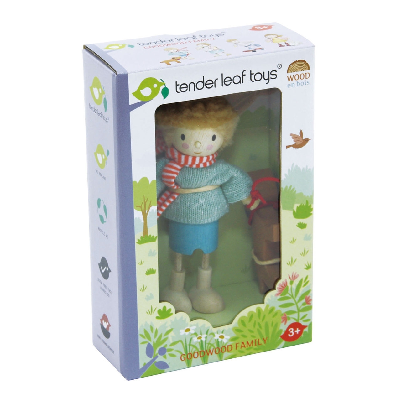 Tender Leaf Toys Mr Goodwood und Hund für Puppenhaus