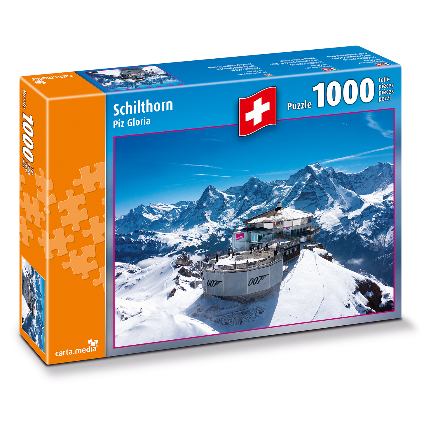 Puzzle 1000 Teile Schilthorn mit Restaurant Piz Gloria