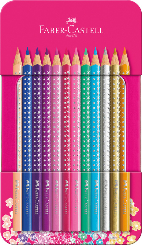 FABER CASTELL Colour Grip Sparkle 12er