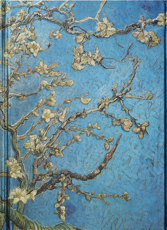 FLAME TREE Notizbuch A5 mit Magnetverschluss Almond Blossom