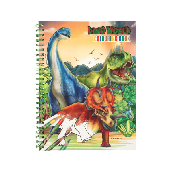 Dino World Malbuch mit Stiften