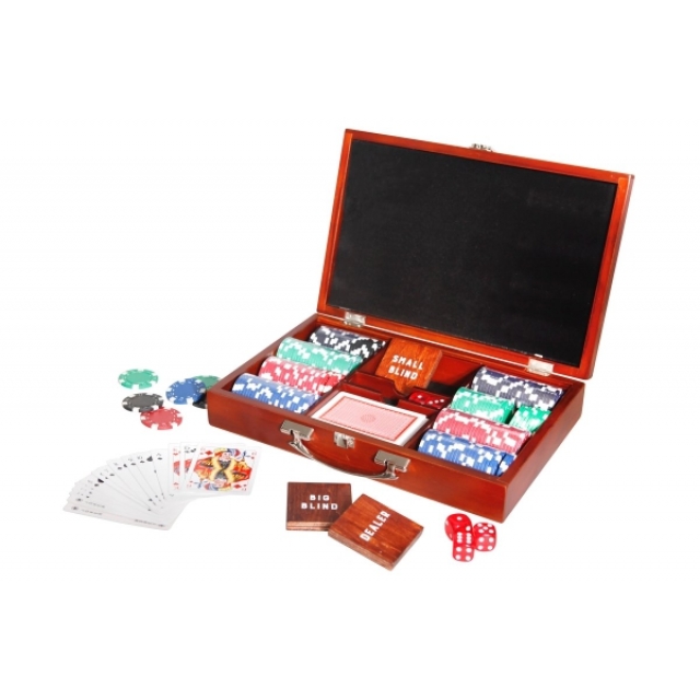 Natural Games Pokerset im Holzkoffer