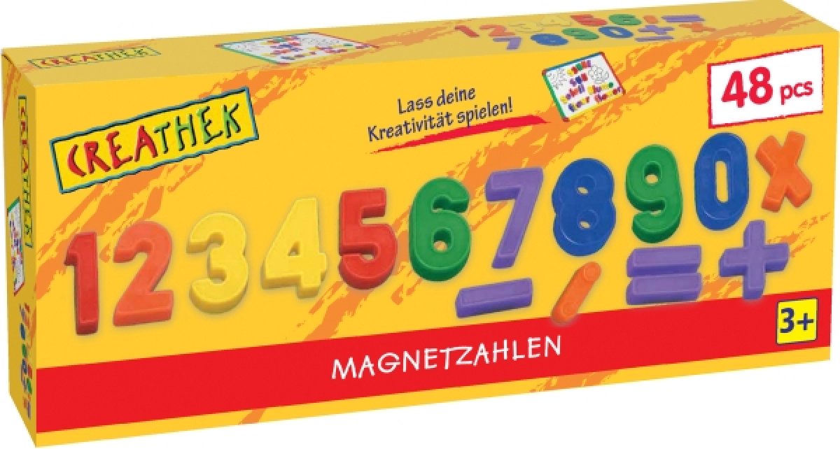 Creathek Magnet Zahlen und Zeichen 48-teilig