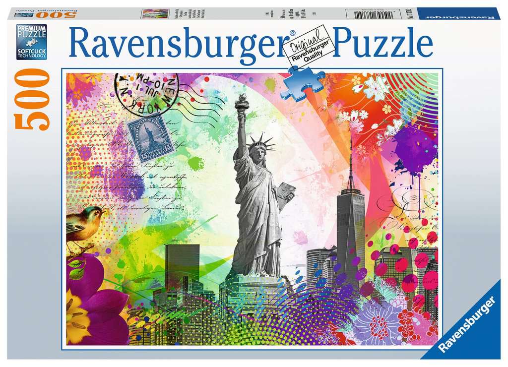 Puzzle 500 Teile Postkarte aus New York 17.379