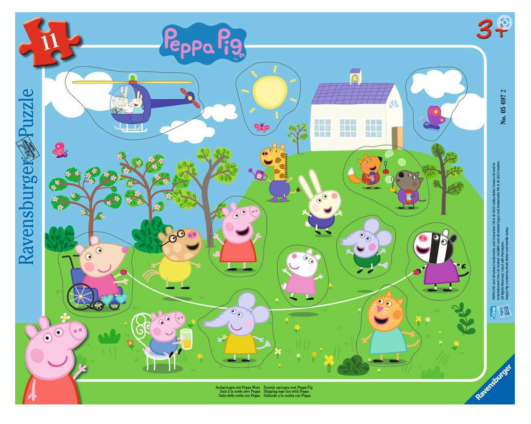 Ravensburger Rahmenpuzzle Seilspringen mit Peppa Wutz 05.697