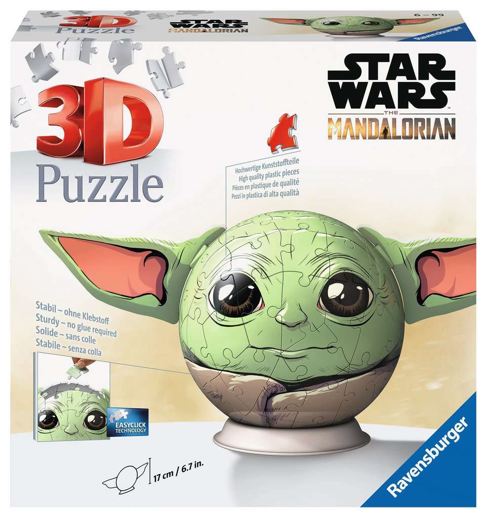 Puzzle 3D Ball Mandalorian Grogu mit Ohren 11.556