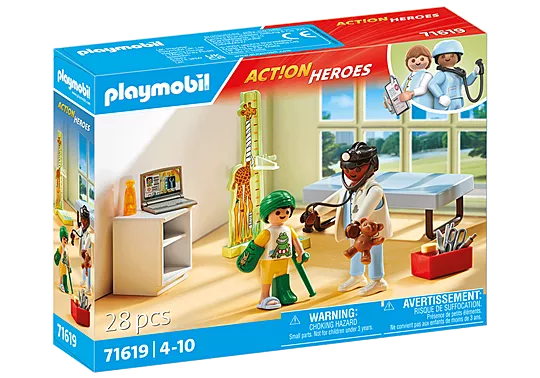 PLAYMOBIL City Life Kinderarzt mit Teddybär 71619