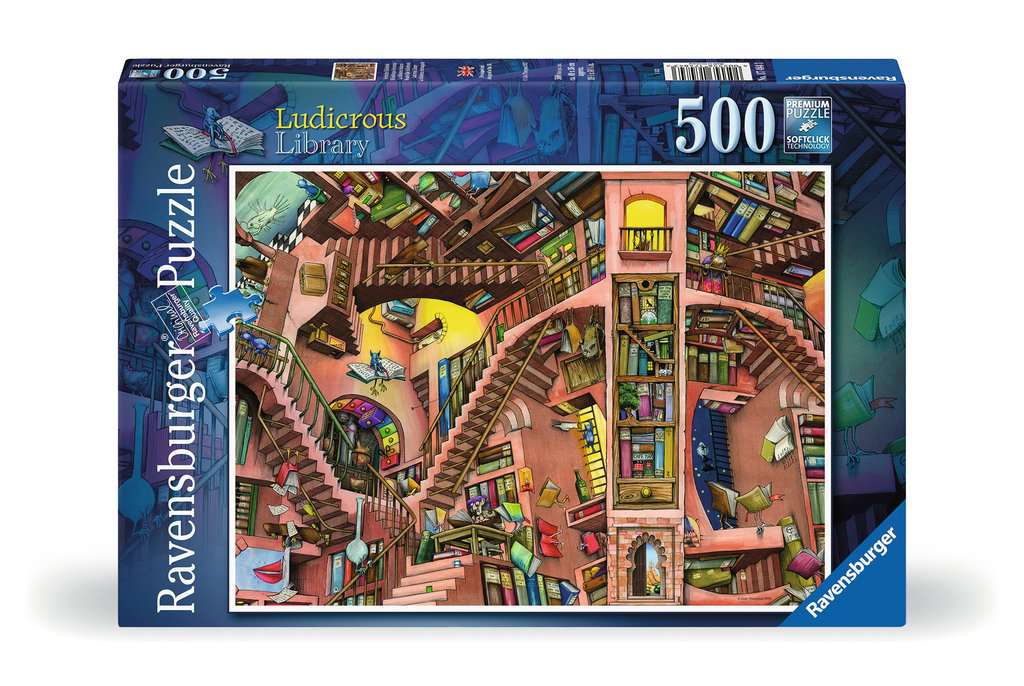 Ravensburger Puzzle 500 Teile Die verrückte Bibliothek 17.484