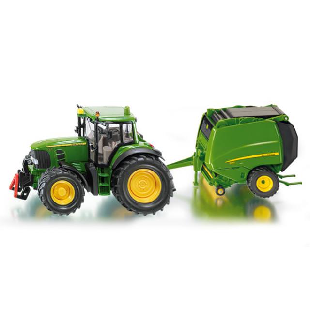 Siku John Deere mit Ballenpresse 01.665