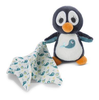 Nici Schmusetier Pinguin Watschili 3D mit Mulltuch